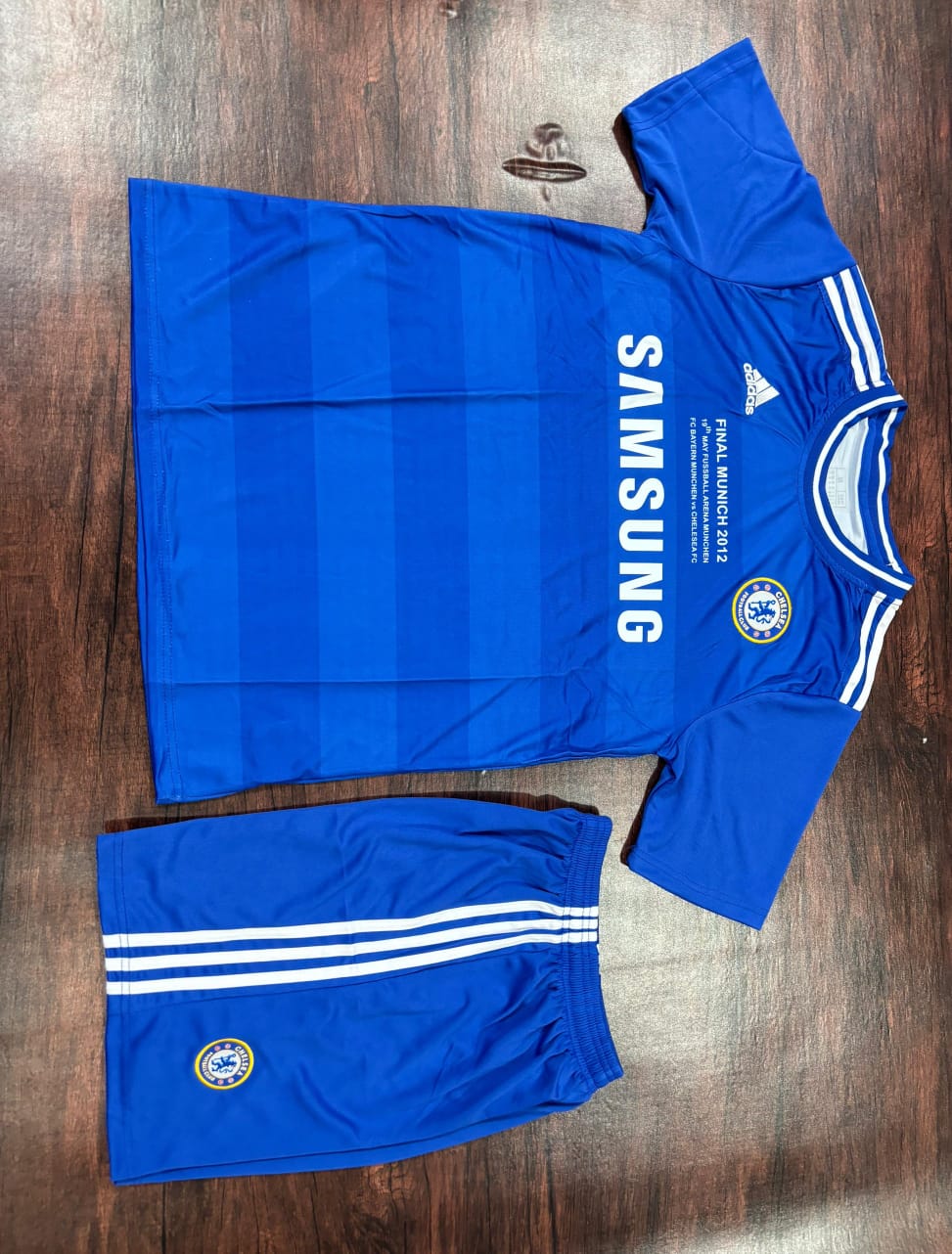Chelsea home jersey with shorts