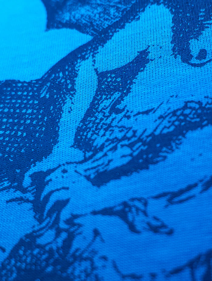 Don't Try Me! - Blue Graphic Drop Shoulder Unisex Oversized T-Shirt