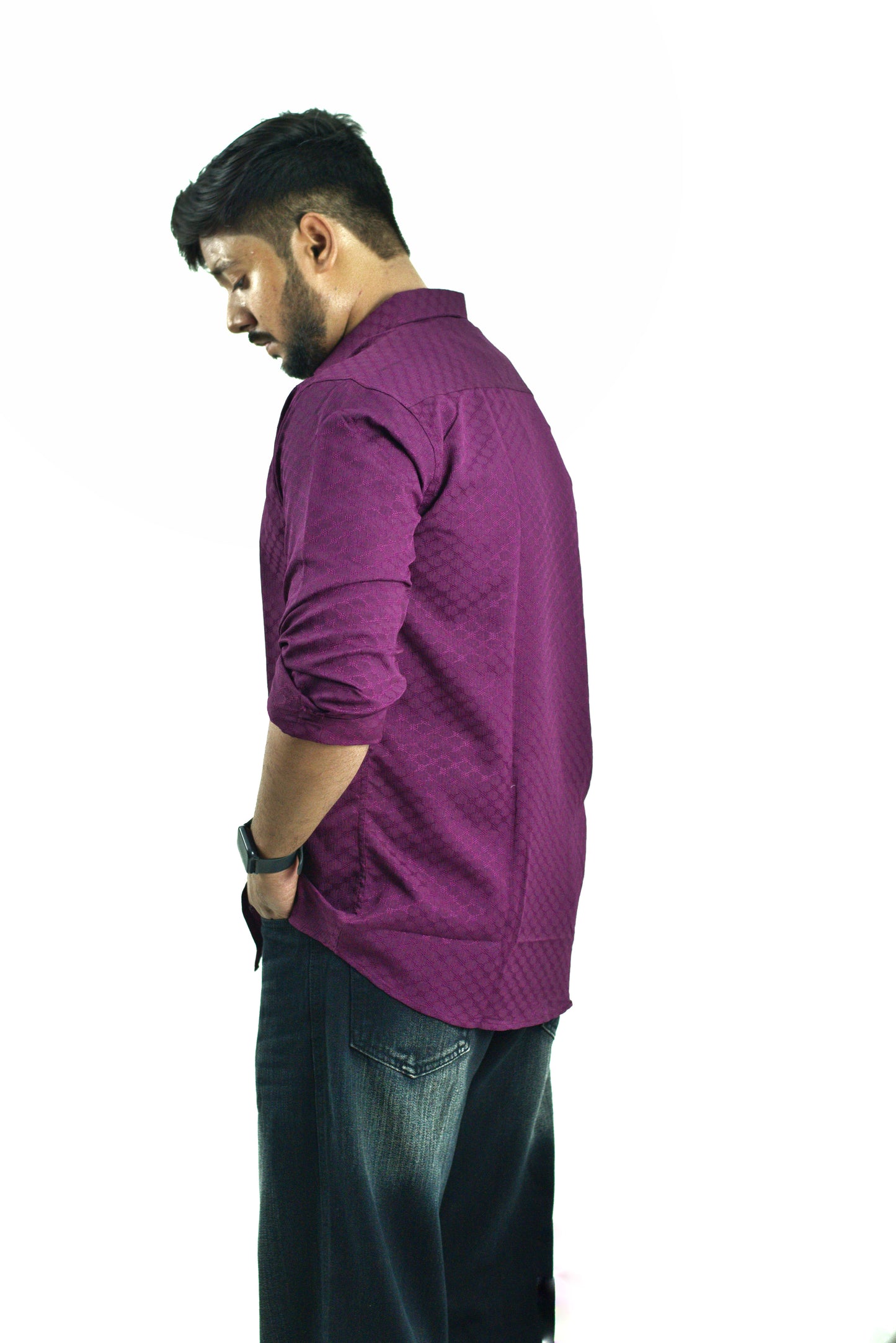 Mahroon Textured Shirt