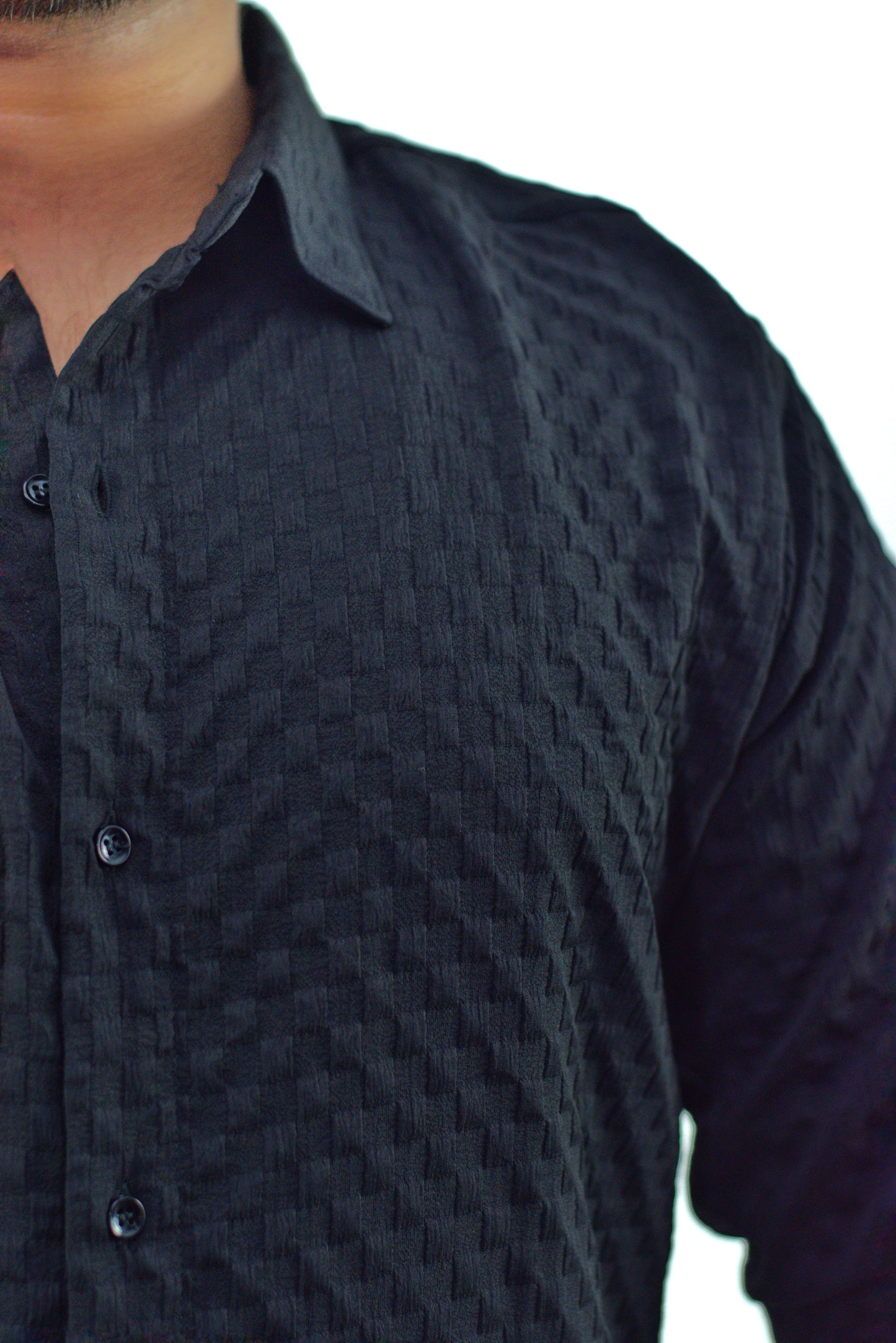 Black Textured Shirt