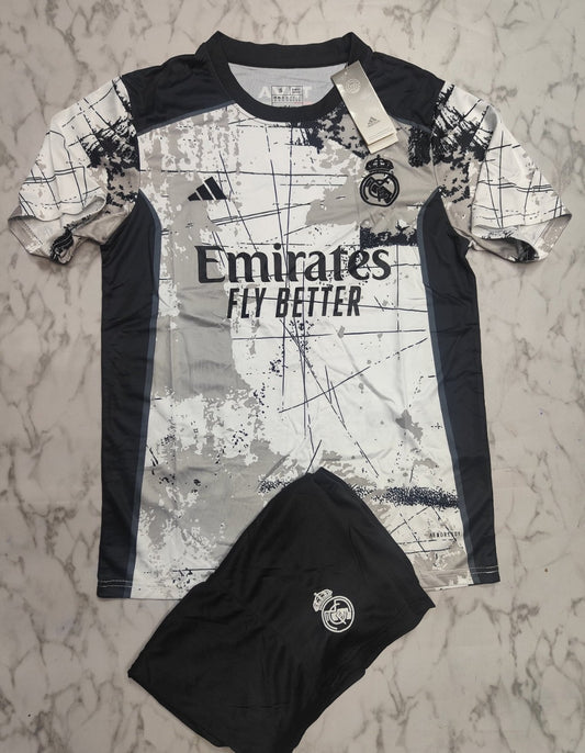 Real Madrid jersey with shorts