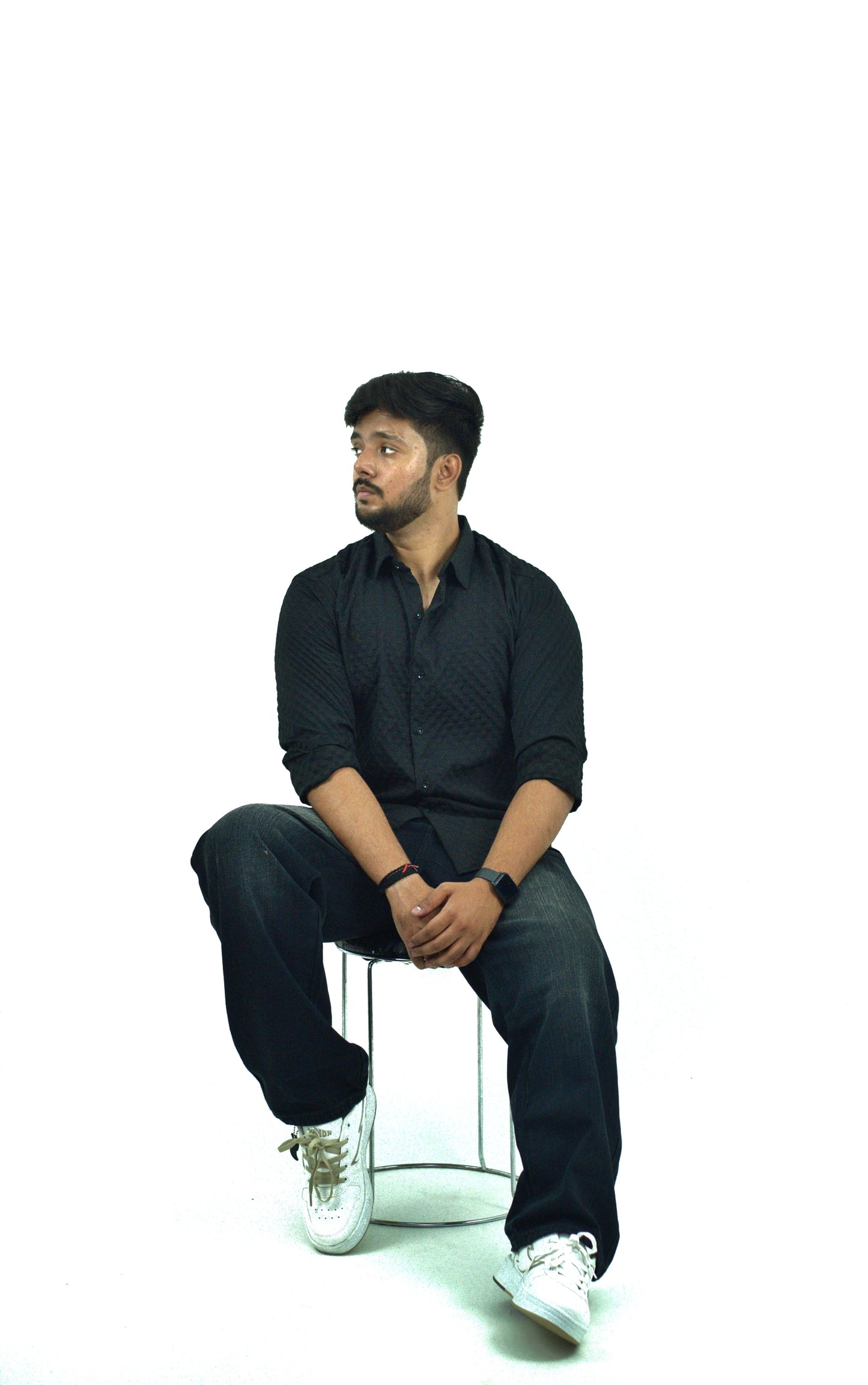 Black Textured Shirt